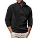 Autumn And Winter Cross-border European And American Men's Long-sleeved Zipper Stand-up Neck Sweater Foreign Trade Men's Henry Collar Leathe_viptrois.com