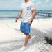 Men's Clothing Trendy Summer Casual Sports Shorts Short Sleeved T Shirt Suit_viptrois.com