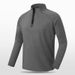 Men's Performance Half-Zip Long Sleeve Shirt – Breathable Workout & Running Top (Black, Dark Gray, Steel Blue, Heather Gray, M-4XL)_viptrois.com