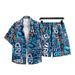 Men's Clothing Summer Men's Quick Drying Short Sleeved Floral Shirt Suit Hawaiian Beachwear Loose Casual Two Piece Suit Outerwear Shorts_viptrois.com