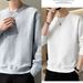Men's Corduroy Long Sleeve Pullover – Lightweight Spring Essential, Crew Neck, Minimalist Streetwear (M-5XL, Breathable, Layering-Ready)_viptrois.com