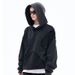 "Women's Distressed Hooded Sweatshirt - Raw Hem Streetwear Pullover With Anti-Stitch Detail | High Street Fashion"_viptrois.com
