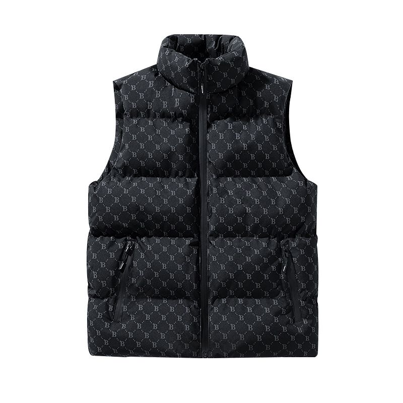 Men's Puffer Vest With Quilted Polyester Shell | Heavyweight Insulation | Zippered Chest Pockets | Sporty Color Block (M-4XL _viptrois.com