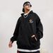 Graffiti Hip-Hop Trendy Brand High Street Hooded Sweatshirt For Men Red Loose Fit European And American Style Plus Size_viptrois.com