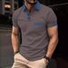 Men's Clothing Men's Short Sleeved Color Matching Pocket Summer Lapel Men's Polo Shirt Sports Polo Shirt Top_viptrois.com