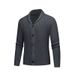 Men's Button-Up Cardigan Sweater (Winter-Ready, 100% Acrylic, Machine Washable, Ribbed Hem, Slim Fit, British-Inspired Striped Knit, M-XXXL)_viptrois.com
