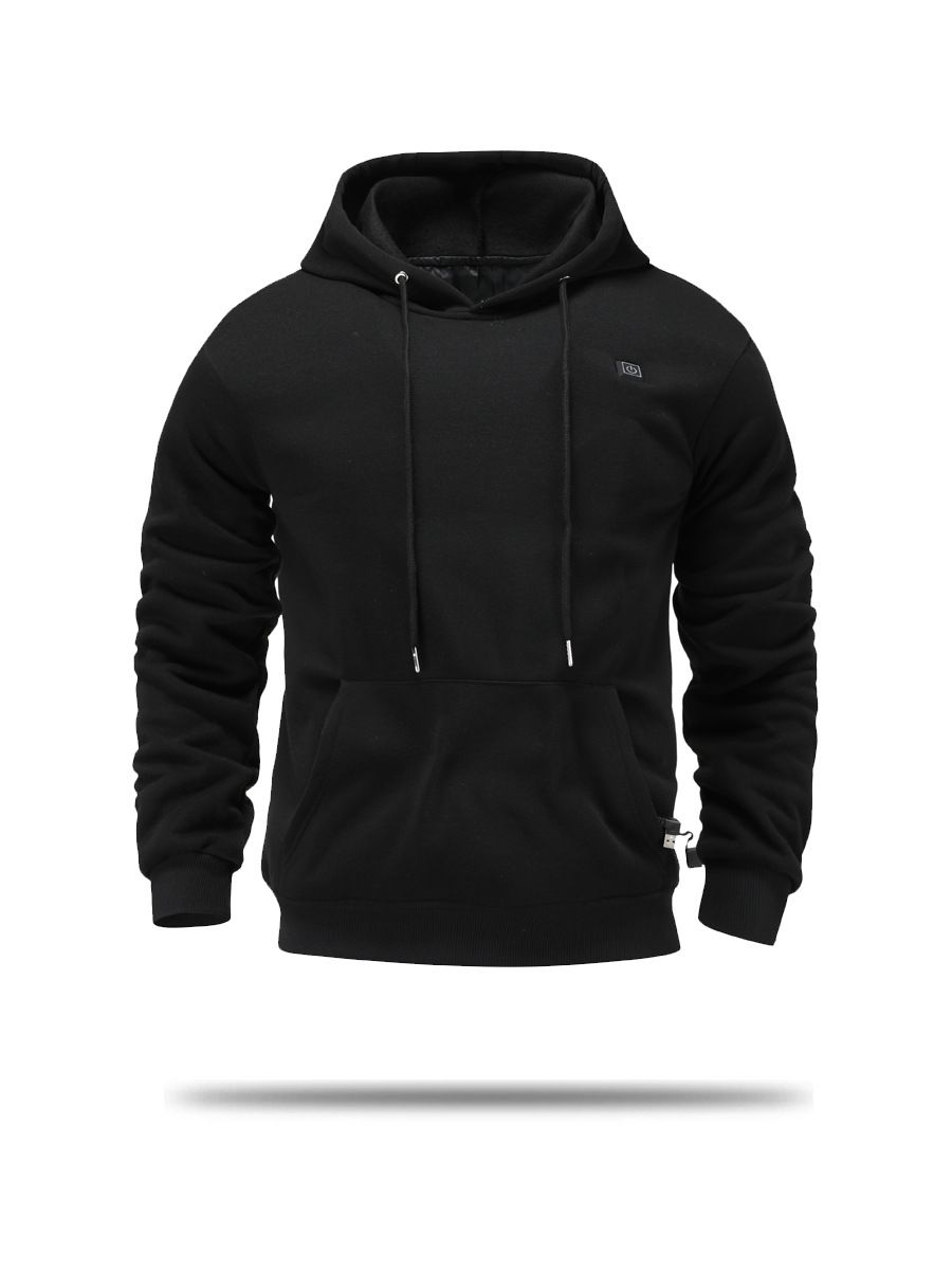 Men's Clothing Winter Hooded Heating Sweatshirt Heating Clothes Men USB Heating Sweatshirt Warm Outdoor Leisure Clothing Electric Heating_viptrois.com
