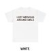Camiseta "Me Pongo Nervioso Con Las Chicas", Divertidas Hombres, Gráficas Para Hombres Y Mujeres, Calle Casual Algodón,_viptrois.com