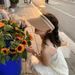 Straw woven empty top peaked cap women's summer outdoor travel seaside beach headband sun protection sun hat_viptrois.com