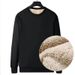 Men's Clothing Men's Winter Lambskin Round Neck Sweatshirt With Thickened Fleece Bottoming Shirt Solid Color Pullover Warm Fleece Top Straight_viptrois.com
