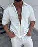 Men's High End Zipper Lapel Summer Short Sleeved Cardigan T Shirt_viptrois.com