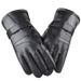 Gloves Men's Winter Touch Screen Leather Gloves Warm Cold Protection Plus Velvet Thick Cotton Gloves Outdoor Riding Battery Vehicle Gloves_viptrois.com