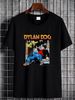 Vintage 1992 Dylan Dog T Shirt 90s 1990s Italian Horror Comics Stretched Streetwear Stylish Homme Unisex Fashion Graphic Summer Slightly Casual_viptrois.com