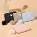 Women's Quilted Women's Wallet With Zipper & Fur Ball - Short Purse With Butterfly Charm (Minimalist & Versatile)_viptrois.com