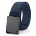 Unisex Unisex casual men's nylon belt all-in-one jeans without metal inner belt tank print_viptrois.com