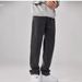 Hong Kong Style Men's Solid Color Solid Color Jeans Hip Hop High Street Ruffian Handsome Trousers_viptrois.com