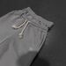Unisex Double Waistband Jogger Pants, Innovative Fake Two-Piece Design Wide Leg Sweatpants For Men And Women_viptrois.com