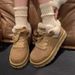 Women's Shoes Koala Cotton Shoes Women Autumn And Winter New Thick Soled Velvet Snow Boots Soft Leather And Cotton Sneakers Women_viptrois.com