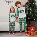 Christmas deer letter stripes Christmas family dress printed home wear pajamas_viptrois.com