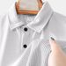 Men's Casual Polo Shirt Striped Lapel T Shirt Men's Short Sleeve_viptrois.com