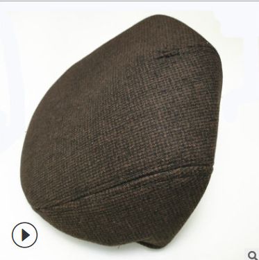 Middle-aged Men's Sring And Autumn Beret Hat Granda Dad Elderly Warm Winter Old Man Ear Protection Forward Duckbill_viptrois.com