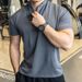 Men's Clothing Short Sleeved Waffle Ice Silk Cool Business Slim T-Shirt_viptrois.com