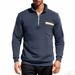2025 Men's Autumn And Winter Half-zipper Stand-up Collar Fleece Heavyweight Hoodie With Pocket Henry Shirt_viptrois.com