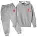 Kids' SU Map Fleece Hoodie & Jogger Set - Winter Warm Two-Piece With 3D Embroidered Coordinates_viptrois.com