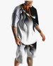 Men's Clothing Men's 3D Printing Loose And Comfortable Short Sleeved Suit_viptrois.com