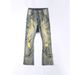 Men's Clothing Cross Border Supply Of European And American Men's Ripped Flared Tassel Stretch Jeans New Style_viptrois.com