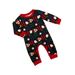 Christmas Santa Fawn Alphabet Christmas Family suit printed homewear pajamas_viptrois.com
