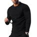 2023 Spring And Autumn Men's Long Sleeve Round Neck Solid Color Base T-Shirt_viptrois.com