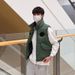 Men's Clothing Stand Collar Cotton Vest Jacket Work Clothes Class Clothes Printed_viptrois.com