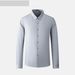 Men's Clothing Three Proof Black Technology Shirt Spring And Autumn Casual Loose Solid Color Men's Long Sleeve Shirt_viptrois.com