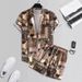 Men's Clothing Floral Beach Short Sleeve Casual Loose Shirt Shorts Suit_viptrois.com