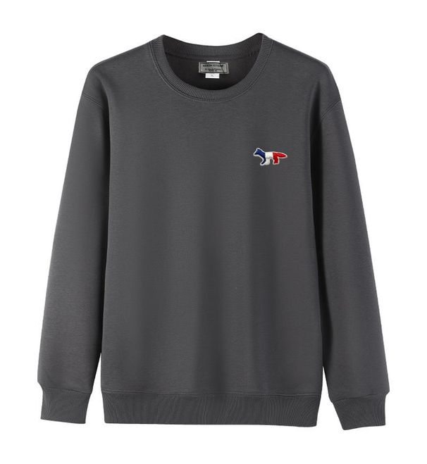 Little Fox Crewneck Sweatshirt, Street Fashion Autumn/Winter Style, Versatile Casual Zip-Up Hoodie_viptrois.com