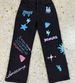 Men's Clothing Men's Jeans Street Style Black Graffiti Jeans, Loose Fit Straight Leg Casual Pants_viptrois.com