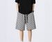 Men's Trendy Houndstooth Floral Printed Shorts Summer Thin Casual High Street Retro Five-Point Pants Outerwear Beach Wear_viptrois.com