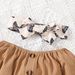 Mother & Kids Children's Pit Striped Tops Butterfly Print Dresses_viptrois.com