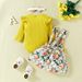 Babies' Clothes Autumn And Winter Baby Suspender Skirt Suit Baby Long-sleeved Romper Flower Bow Suspender Skirt_viptrois.com