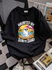 Cute Summerween Ghost Funny Beach Halloween T-Shirt Comfortable Casual Women Top Graphic Tees Female Fashion Versatile Women T-Shirt For Women Casual Top For Everyday Wear Graphic Stretched Summer Soft Designer Clothes Print Round Neck Short Sleeve_viptrois.com