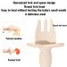 2pcs Food Grade Children Wooden Handle Silicone Spoon Fork Cutlery Baby Training Complementary Food Spoon BabyFeeding Spoon Fork_viptrois.com