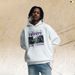 American High Street Style Letter Print Fleece-lined Autumn And Winter Hooded Sweatshirt, Trendy Loose-fitting_viptrois.com