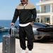 Men's Casual Workwear Hoodie & Joggers Set – Winter Streetwear Outfit, Relaxed Fit, Outdoor & Daily Wear_viptrois.com