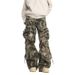 Men's Loose Fitting Cargo Pants Heavy Camouflage Long Trousers With Multi Pocket Design Retro Style For Spring Autumn_viptrois.com