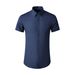 Men’s Short-Sleeve Shirt – Bold Back Crystal Rhinestones, Slim Fit, Breathable Cotton, Streetwear Fashion_viptrois.com