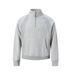 Men's Striped Fleece Half-Zip Sweatshirt - Soft Stand Collar Pullover For Casual & Sporty Wear (Black, Grey) - Lightweight & Comfortable_viptrois.com