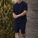 Men's Cotton Short Sleeve T-Shirt And Shorts Set Casual Sports Suit Thin Summer Wear M-5XL Sizes Available_viptrois.com