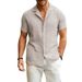 Men's Clothing Men's Daily Casual Short Sleeved Cardigan Shirt Men_viptrois.com