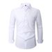 Stretch Comfort Men's Dress Shirt - Business Casual Long Sleeve Shirt For Plus Size & Regular Fit, Wrinkle-Resistant Polyester Fabric_viptrois.com
